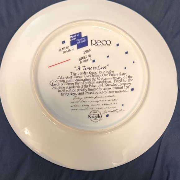 Knowles Decorative Plate with Blue Accents - Picture 2 of 4